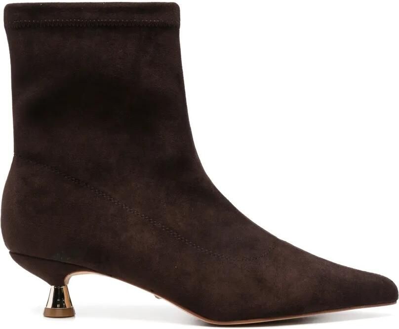 ALMA EN PENA suede-effect pointed-toe ankle boots Bruin - Foto 3