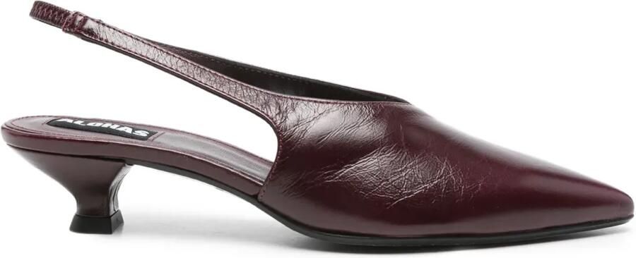 ALOHAS 40 mm slingback pumps met puntige neus en hak Rood