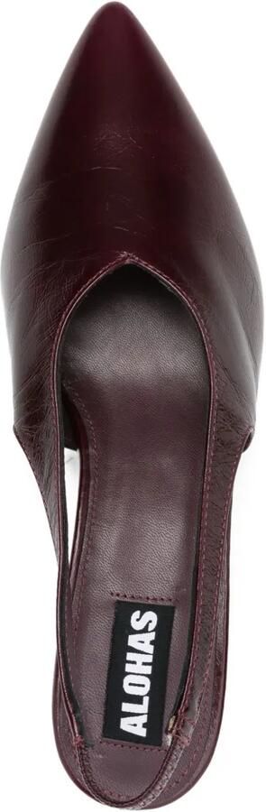 ALOHAS 40 mm slingback pumps met puntige neus en hak Rood - Foto 4