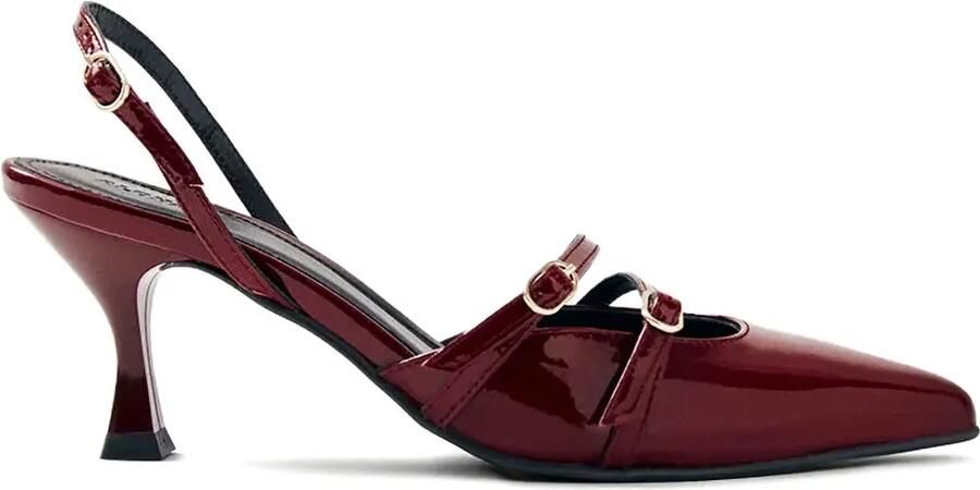ALOHAS 75 mm leren pumps met hak Rood