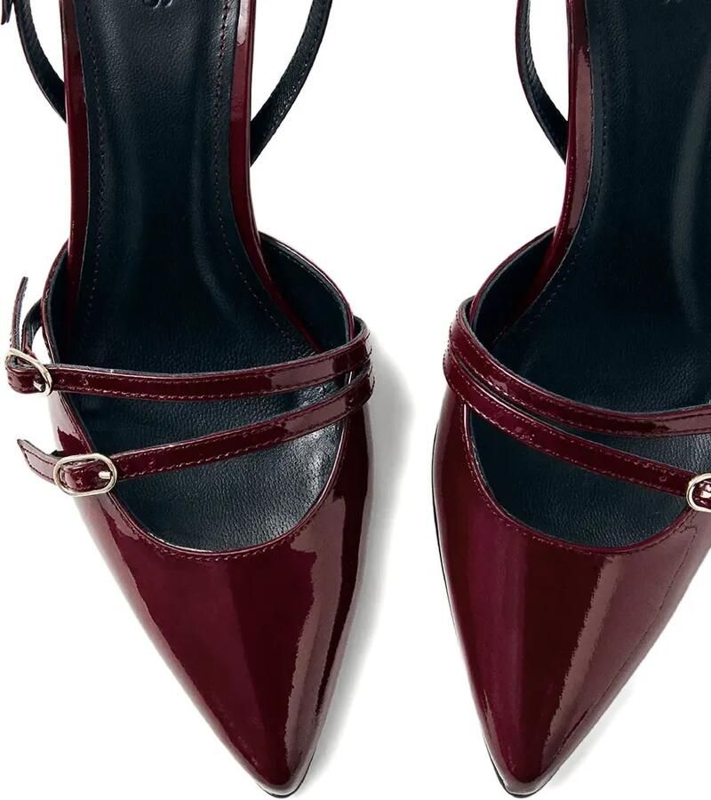 ALOHAS 75 mm leren pumps met hak Rood - Foto 2