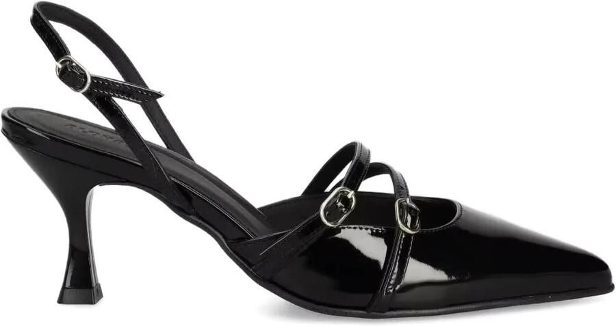 ALOHAS 75mm lakleren slingback pumps Zwart