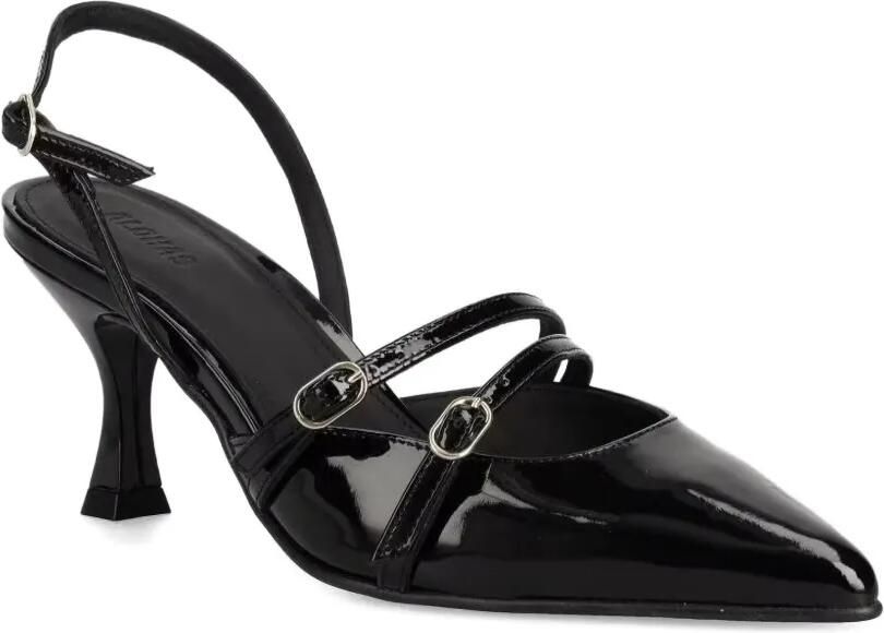 ALOHAS 75mm lakleren slingback pumps Zwart - Foto 3
