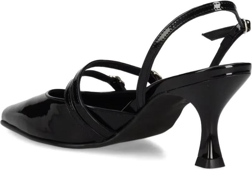 ALOHAS 75mm lakleren slingback pumps Zwart - Foto 4
