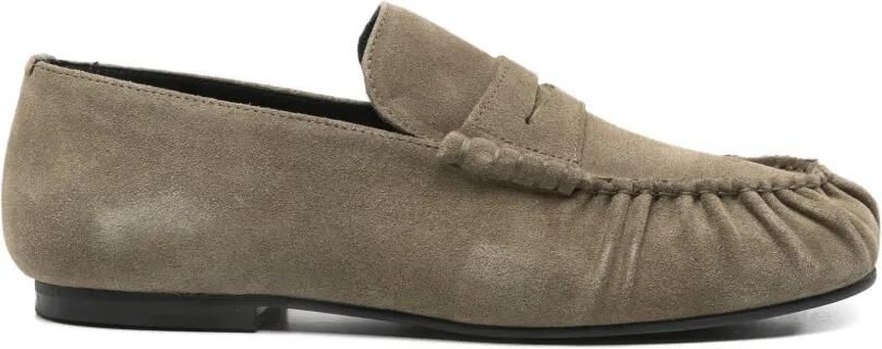 ALOHAS Aven suède leren loafers Groen