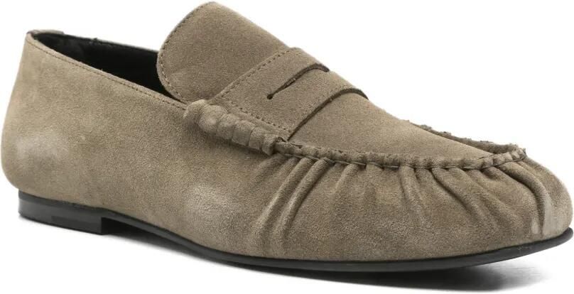 ALOHAS Aven suède leren loafers Groen - Foto 2
