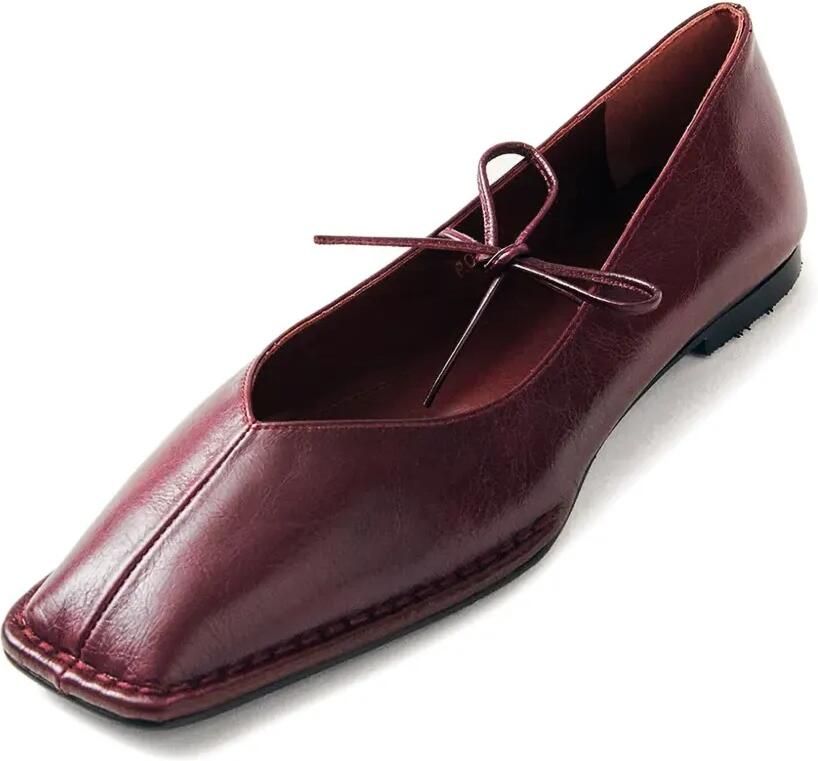 ALOHAS Ballerina's met puntige neus Rood - Foto 2