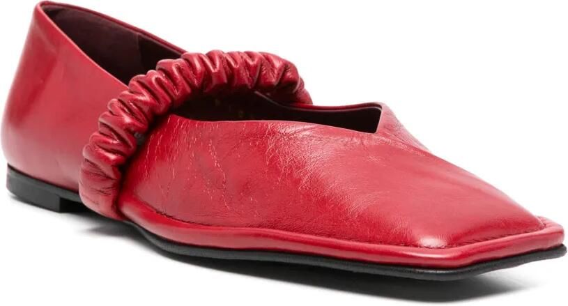 ALOHAS Ballerina's met vierkante neus Rood - Foto 3