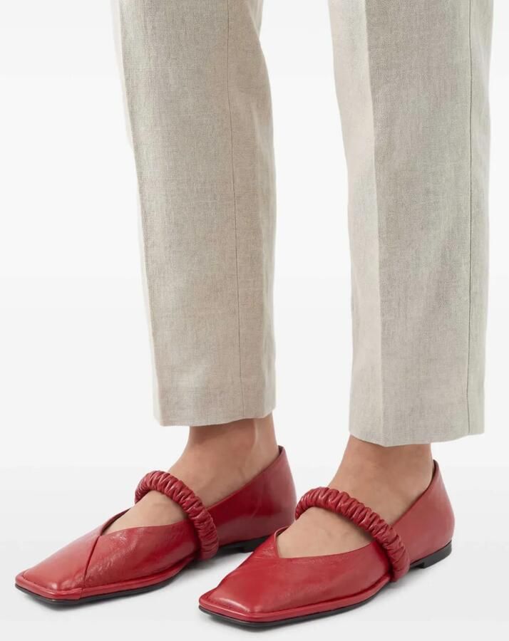 ALOHAS Ballerina's met vierkante neus Rood - Foto 2
