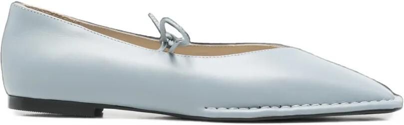 ALOHAS Ballerina's met vierkante neus en strik-detail Blauw