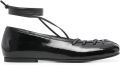 ALOHAS Bumi ballerina's met veters Zwart - Zwart