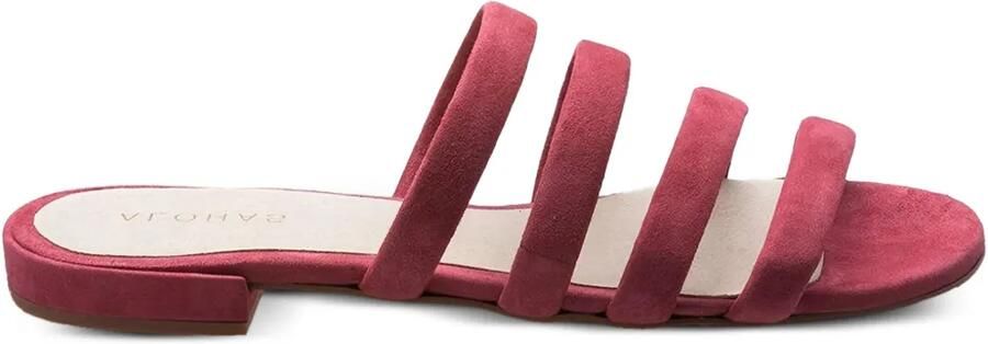 ALOHAS Cecile suède sandalen met meerdere bandjes Roze