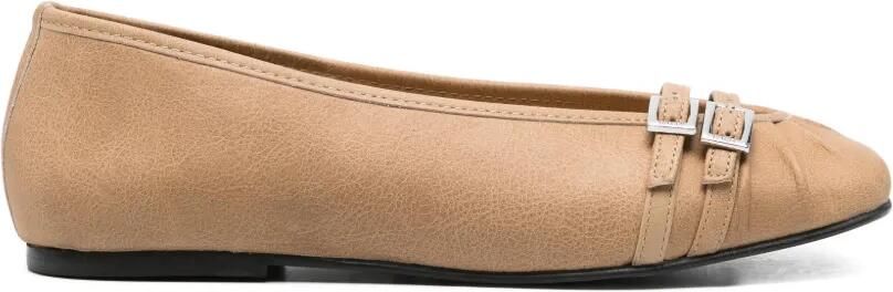 ALOHAS Cendana leren ballerina's Beige