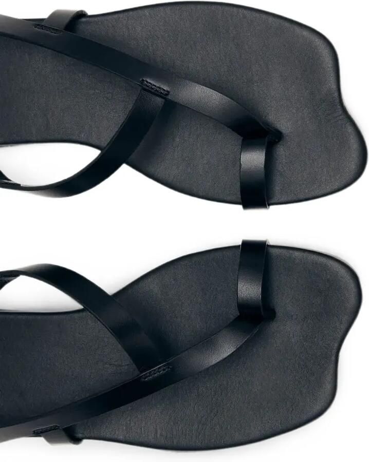 ALOHAS Dawn platte sandalen met teenbandje Zwart - Foto 3