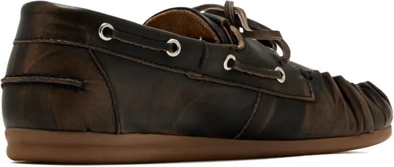 ALOHAS Geborstelde bruine loafers - Foto 4