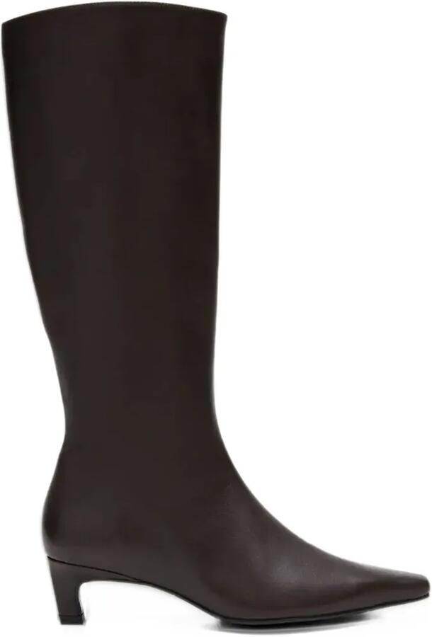 ALOHAS Gema pointed-toe kitten-heel boots Bruin