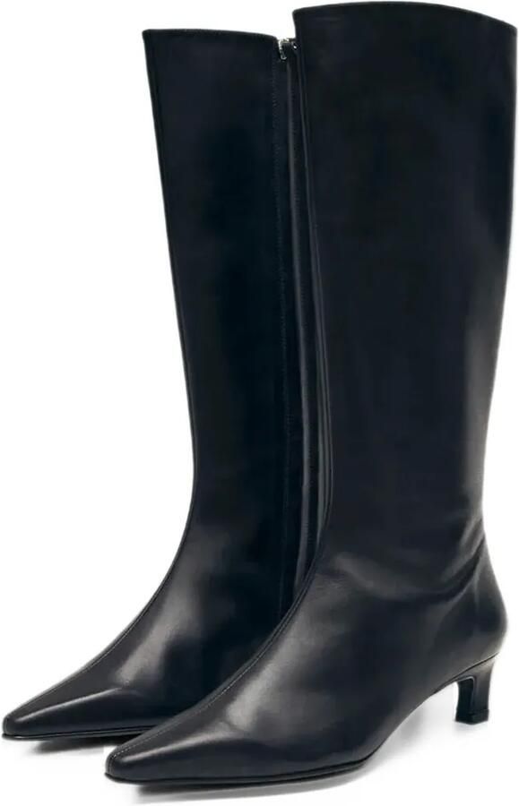 ALOHAS Gema pointed-toe kitten-heel boots Zwart - Foto 4