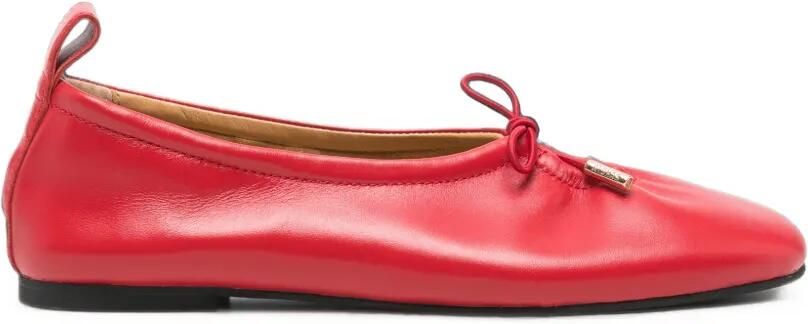 ALOHAS Leren ballerina's met strikdetail Rood