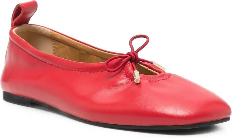 ALOHAS Leren ballerina's met strikdetail Rood - Foto 2