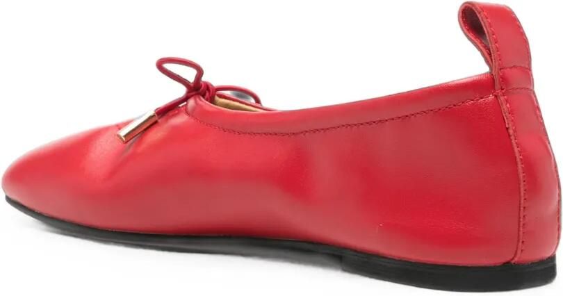 ALOHAS Leren ballerina's met strikdetail Rood - Foto 3