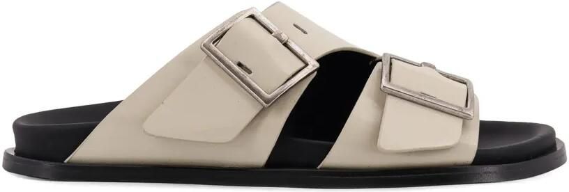 ALOHAS Leren sandalen met verstelbaar bandje Beige