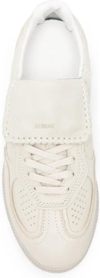 ALOHAS Leren sneakers met omgeslagen tong Beige - Foto 3