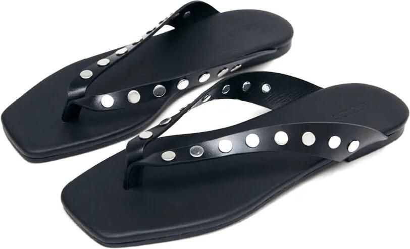 ALOHAS Ola Studs leren sandalen Zwart - Foto 3