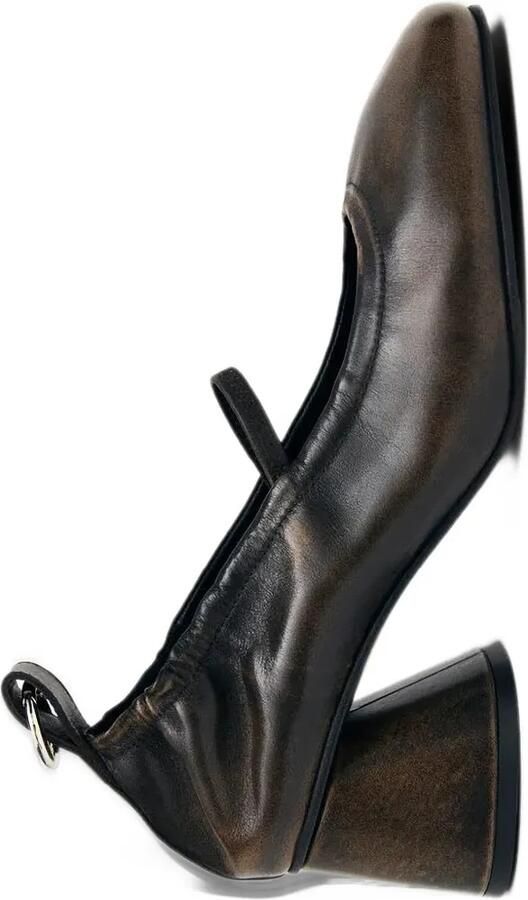 ALOHAS Rhiane distressed-effect leather pumps Bruin - Foto 3