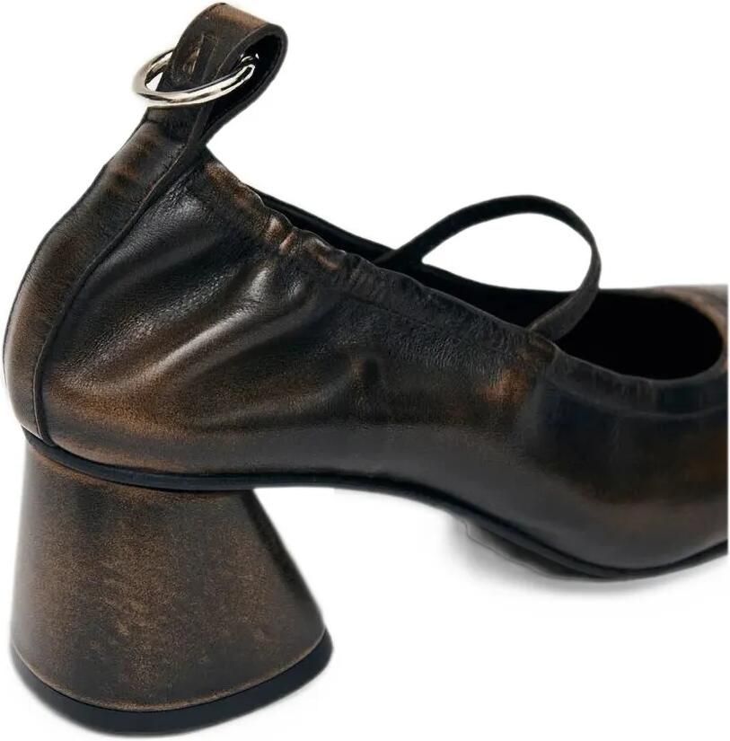 ALOHAS Rhiane distressed-effect leather pumps Bruin - Foto 2