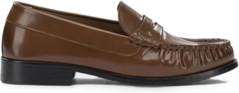 ALOHAS Rivet leren loafers Bruin