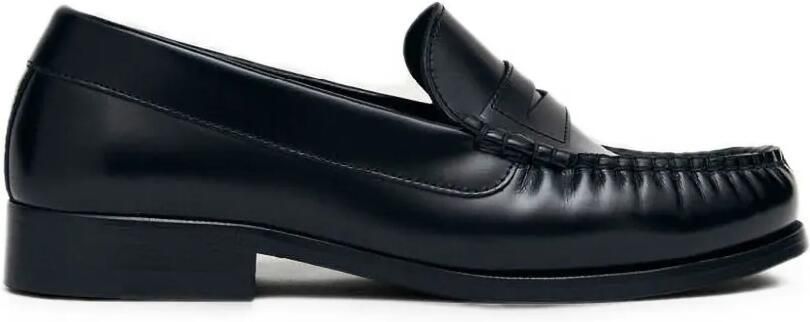 ALOHAS Rivet leren penny loafers Zwart
