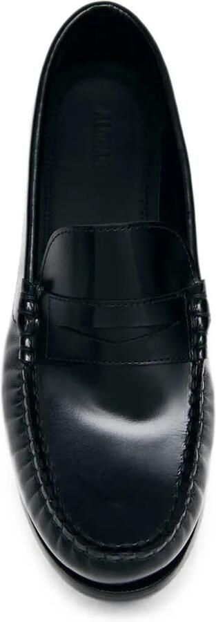 ALOHAS Rivet leren penny loafers Zwart - Foto 4