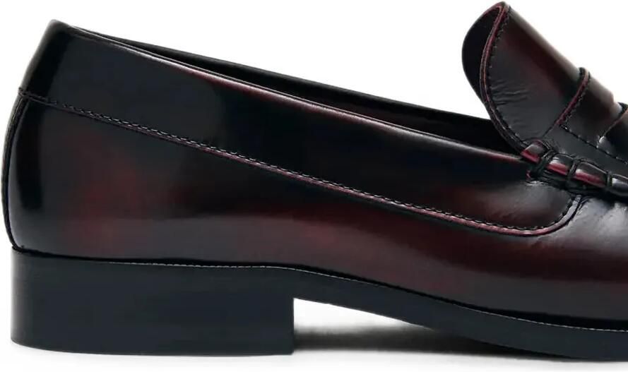 ALOHAS Rivet polished leather loafers Rood - Foto 3