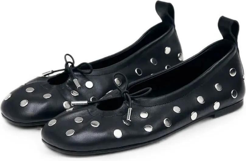 ALOHAS Rosalind ballerina's verfraaid met studs Zwart - Foto 4