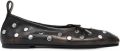 ALOHAS Rosalind leren ballerina's verfraaid met studs Bruin - Bruin