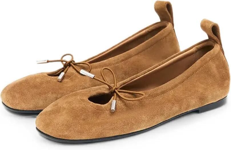 ALOHAS Rosalind suède ballerina's Bruin - Foto 3
