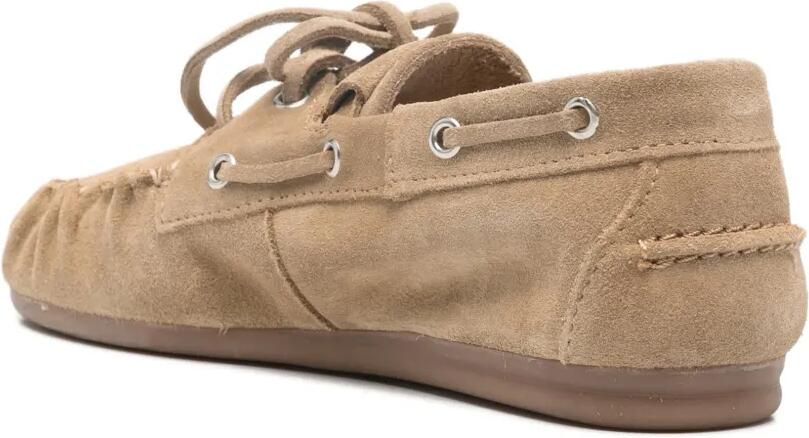 ALOHAS Rowan beige suède loafers met strik - Foto 2
