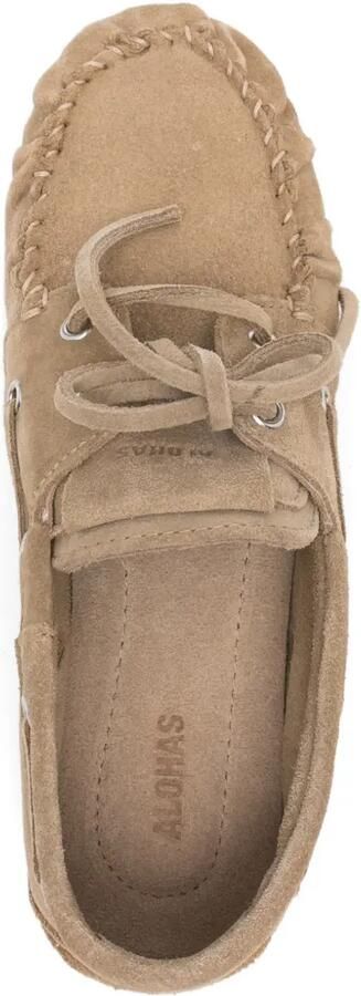 ALOHAS Rowan beige suède loafers met strik - Foto 4