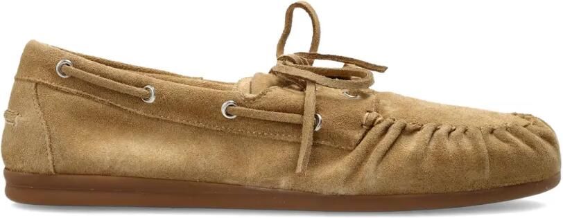 ALOHAS Rowan suède loafers Beige