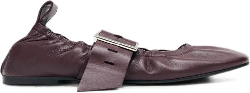 ALOHAS Sarea leren ballerina's Bruin