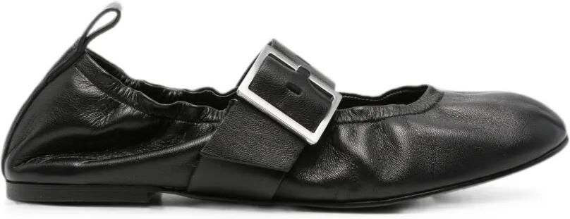 ALOHAS Sarea leren ballerina's Zwart
