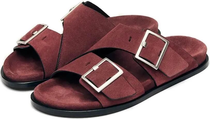 ALOHAS Slippers met gesp Bruin - Foto 3