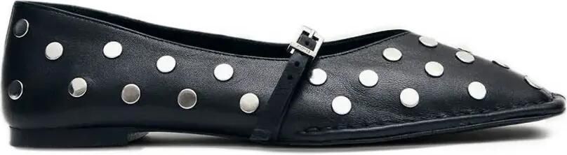 ALOHAS studded leather ballet flats Zwart