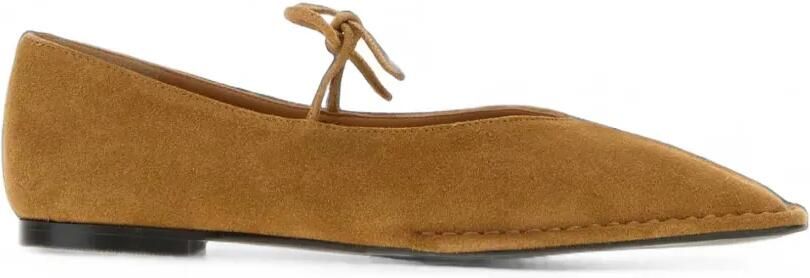 ALOHAS Sway suède ballerina's Bruin