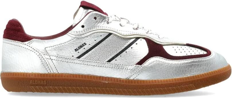 ALOHAS TB.490 glanzende leren sneakers Zilver