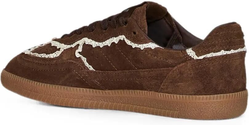 ALOHAS Tb.490 leren sneakers met gehaakte afwerking Bruin - Foto 3