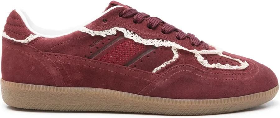 ALOHAS Tb.490 leren sneakers met gehaakte afwerking Rood