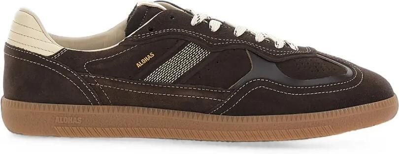 ALOHAS TB.490 Rife sneakers met suède vlakken Bruin