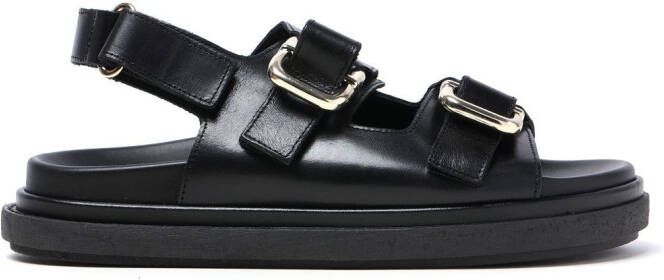 ALOHAS Harper leren sandalen Zwart