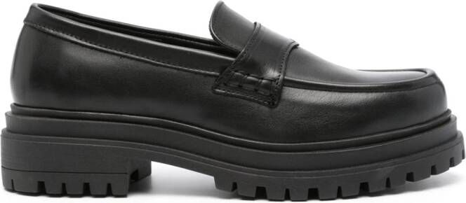 ALOHAS Obsidian leren loafers Zwart